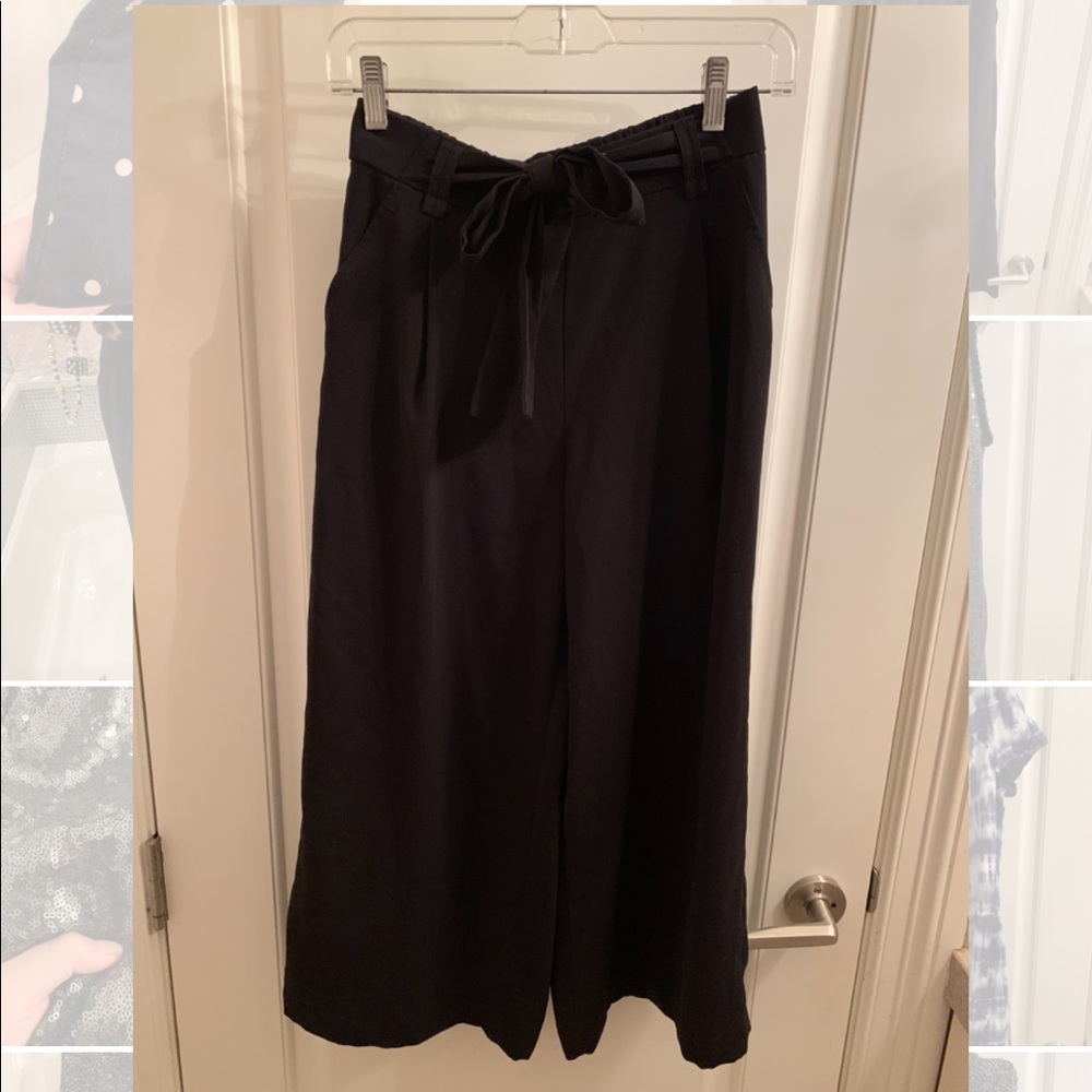 FURTHER REDUCED Black Wide Leg Drape Pants